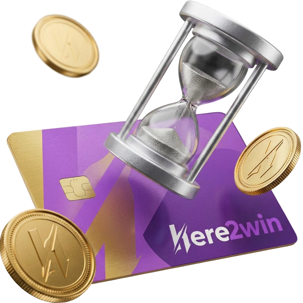 Silver hourglass resting on a bank card, representing withdrawal timing